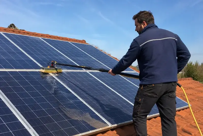 Nettoyage et entretien de panneaux solaires à la Rabatelière